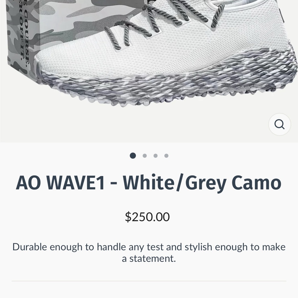 Men’s AO WAVE1 - White/Grey Camo Golf Shoe